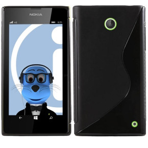 Силиконов гръб ТПУ S-Case за Nokia Lumia 630 / Nokia Lumia 635 черен